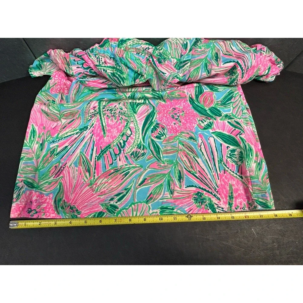 NWOT Lilly Pulitzer Floral Dress Ruched Sleeves Size XXS